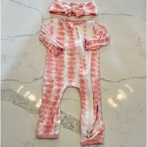 Kyte Baby romper with matching bow